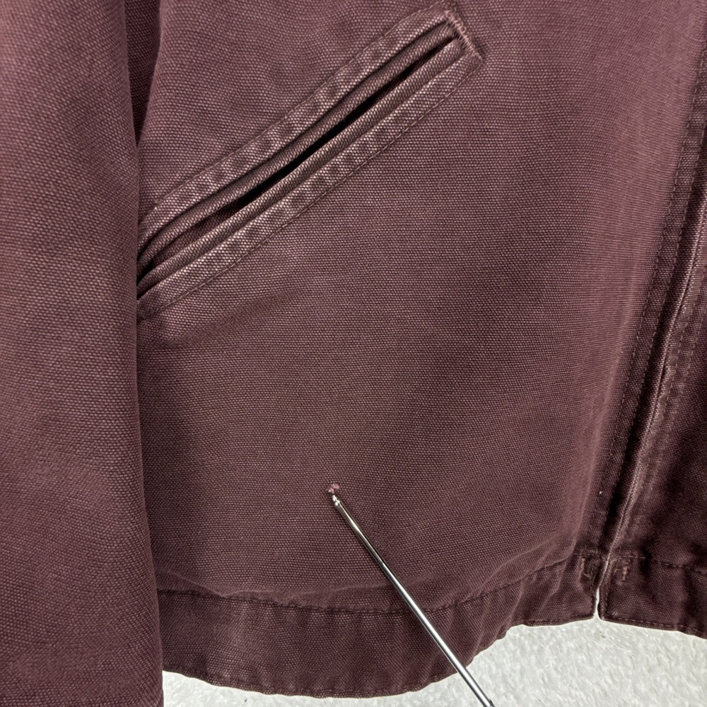 Vintage‎ Carhartt Detroit Jacket Blanket Lined Mens Medium J43 BRG Burgundy EUC - Picture 14 of 16